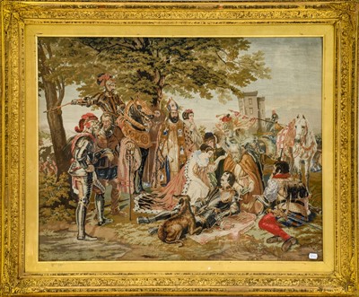 Lot 1033 - A Berlin Woolwork Picture, mid 19th century,...