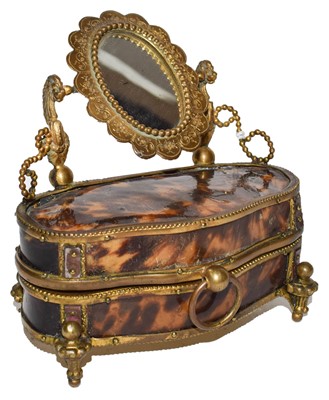 Lot 217 - A Gilt-Metal Mounted and Tortoiseshell Trinket-...
