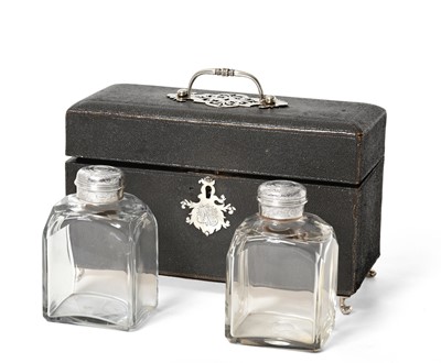 Lot 2001 - A Pair of George II Silver-Mounted Cut-Glass Tea-Caddies