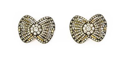 Lot 1005 - A pair of paste shoe buckles, late 19th...