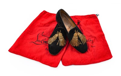 Lot 2261 - Pair of Circa 2012 Louboutin Black Suede...