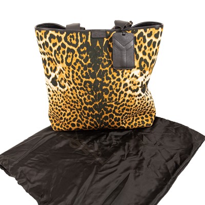 Lot 3031 - Yves Saint Laurent Leopard Print Canvas Tote...