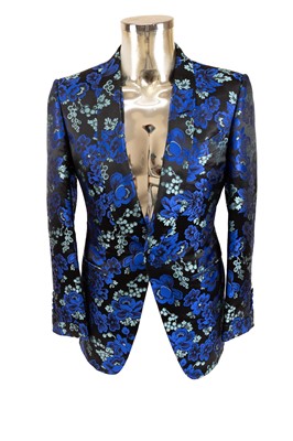 Lot 3048 - Tom Ford Blue Floral Woven Silk Brocade Jacket,...