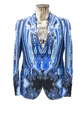Lot 3041 - Etro Fine Linen Jacket, circa 2011, in a blue...