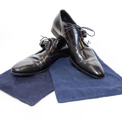 Lot 2278 - Circa 2009 Pair of Prada Black Leather Shoes,...
