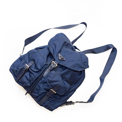 Lot 2281 - Circa 2012 Prada Milano Midnight Blue Nylon...