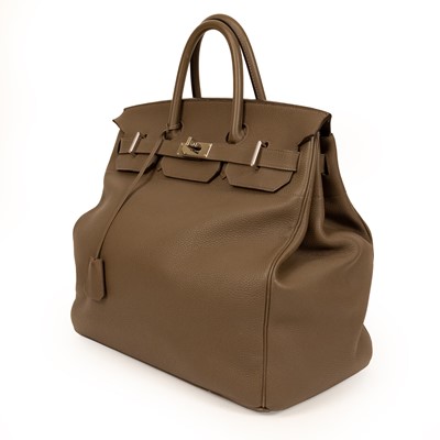 Lot 3069 - Hermès Taupe Leather Haut à Courroies 40 Bag,...