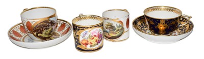 Lot 228 - A Derby Porcelain Trio, circa 1820, painted...
