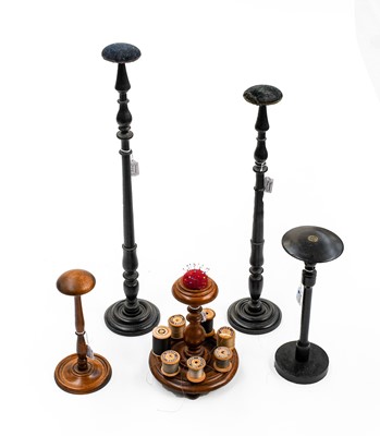Lot 2144 - Late 19th Century Small Oak Bobbin Stand, on...