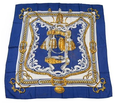 Lot 2268 - Hermes Silk Scarf Bride de Cour, in cream,...