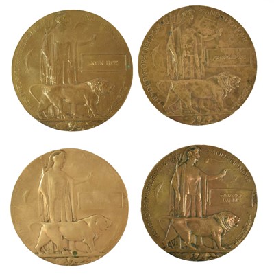 Lot 3 - Four First World War Memorial Plaques:- to...