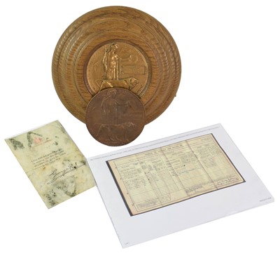Lot 4 - Two First World War Memorial Plaques:- to...