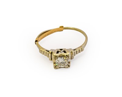 Lot 1065 - A diamond solitaire ring, the round brilliant...