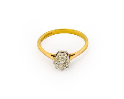 Lot 1119 - A 9 carat gold diamond solitaire ring, the...