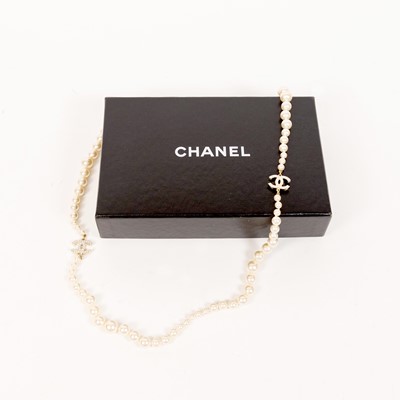 Lot 3043 - A Simulated Pearl Necklace, by Chanel,...