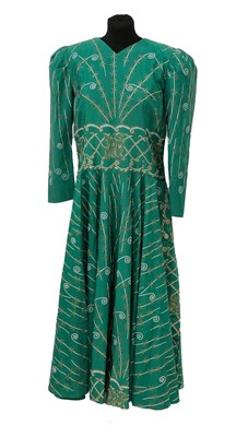 Lot 2095 - Circa 1990s Zandra Rhodes Green Full Length...