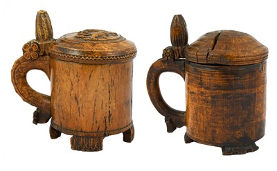 Lot 1039 - A Norwegian Birch Tankard, 18th century, of...