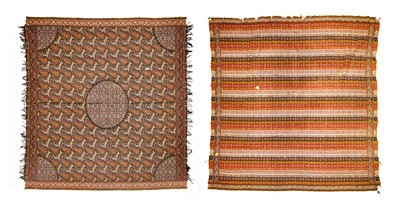 Lot 2191 - A Late 19th Century Kashmiri Shawl on a black...