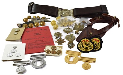 Lot 118 - A London Scottish Volunteers Leather Belt,...
