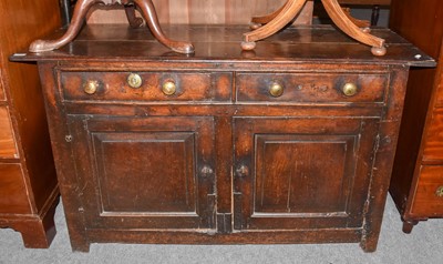 Lot 1341 - An Early 18th century joined oak enclosed...