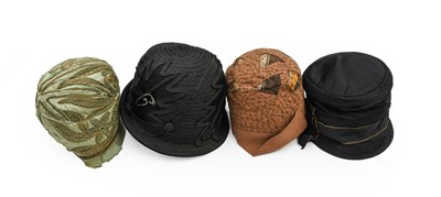 Lot 2211 - Circa 1920s Brown Felt Cloche Hat by A M****...