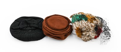 Lot 2191 - Circa 1930s Jeanne Lanvin Brown Wool Hat, with...