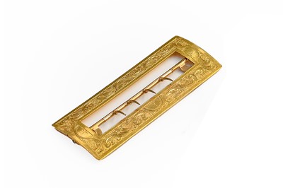Lot 2289 - 19th Century Gilt Metal Buckle, with impressed...