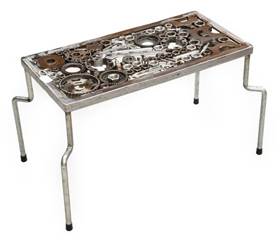 Lot 1238 - Steampunk: A bespoke rectangular coffee table,...