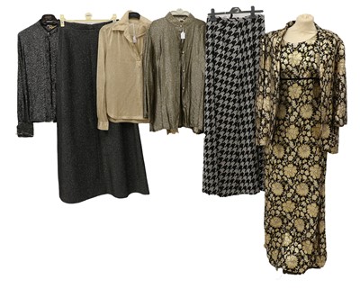 Lot 2092 - Circa 1970s Metallic Evening Dresses and...