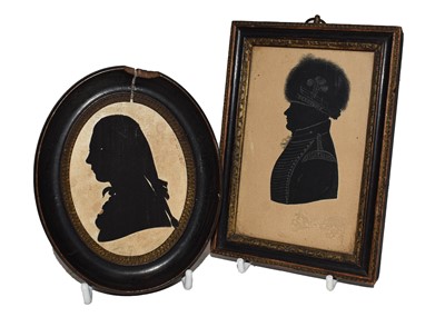 Lot 210 - A Painted Silhouette Portrait of John Hext of...