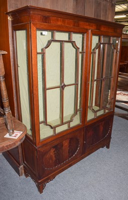 Lot 1198 - An Edwardian mahogany display cabinet (a.f.),...