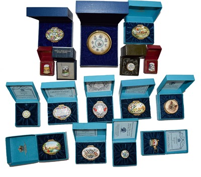Lot 241 - Halcyon Days, Bilston and Battersea enamelled...