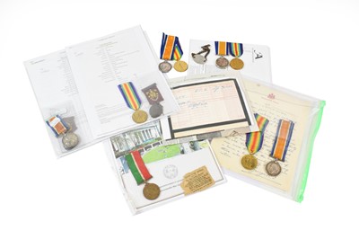 Lot 16 - A First World War Casualty Pair, awarded to...