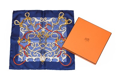 Lot 2252 - A Hermes Pocket Scarf 'Linstruction du Roy'...