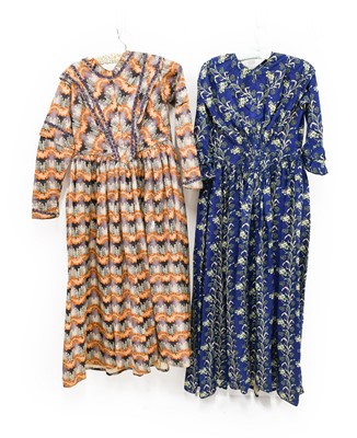 Lot 2014 - 19th Century Purple and Orange Printed Wool...