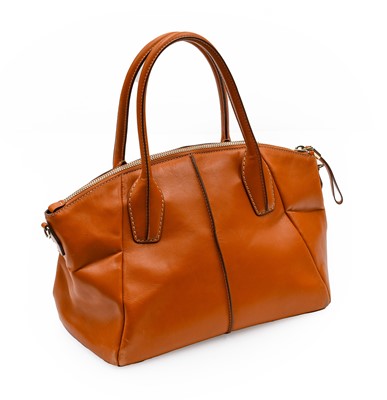 Lot 2250 - Tod's Tan Leather Shoulder Bag, with brass...