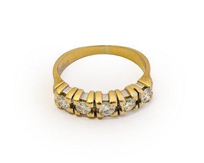 Lot 1088 - A diamond five stone ring, the round brilliant...