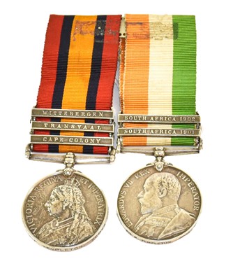 Lot 29 - A Boer War Pair, comprising Queen's South...
