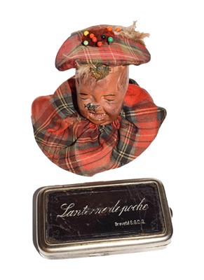 Lot 158 - A Pin Cushion and a French 'Lanterne de poche'...