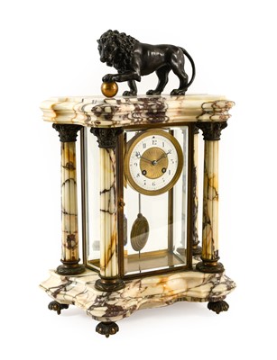 Lot 1083 - A Marble and Bronze Mounted Striking Mantel...