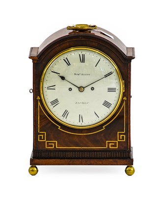Lot 1095 - A Mahogany Striking Table Clock, signed Robt...
