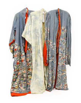 Lot 2185 - Early 20th Century Japanese Pale Blue Silk...