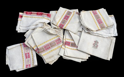 Lot 2117 - Late 19th Century Cream Linen Damask Hand...