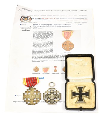 Lot 42 - Two Medals of the Holy Land Pilgrims Jerusalem...