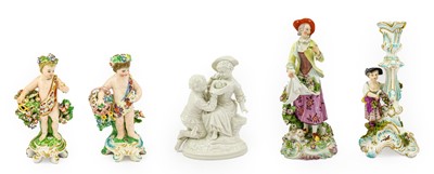 Lot 605 - A Chelsea Derby Porcelain Figure of a...