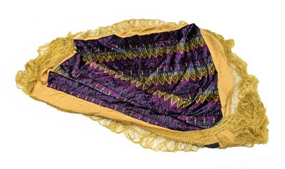 Lot 2190 - Circa 1920s Evening Shawl, with black velvet...