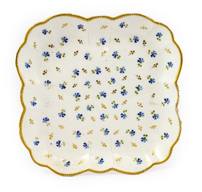 Lot 618 - A Nantgarw Porcelain Square Dish, circa 1820,...