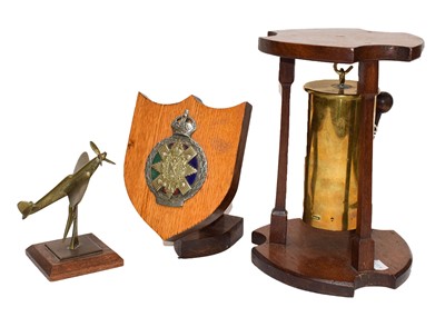 Lot 35 - Military Interest: table gong made from a...