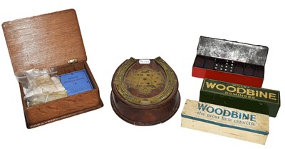 Lot 22 - A card box with enameled Ace, King, Queen &...