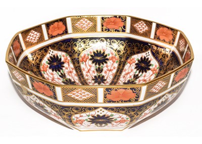 Lot 17 - Royal Crown Derby Imari octagonal bowl